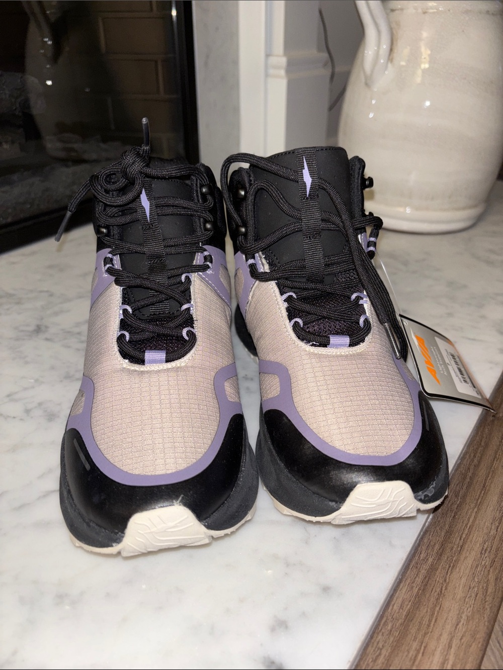 Avia Women's Lavender and Black Lace-Up Trail shoes